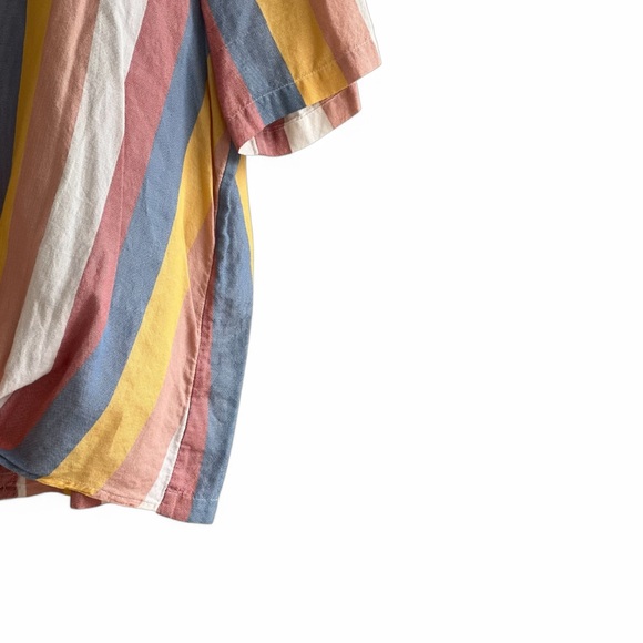 Madewell Button - Back Tie Tee In Sherbet Stripe - Picture 8 of 14